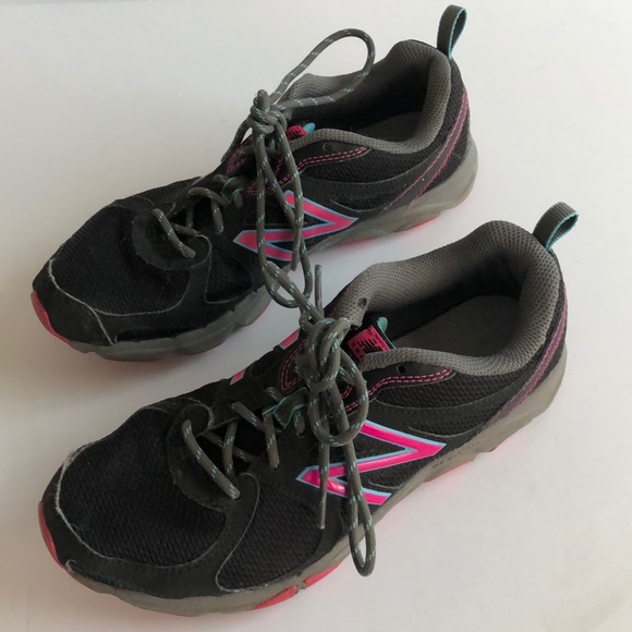 New Balance Shoes - New Balance black/hot pink sneakers, Sz 8.5